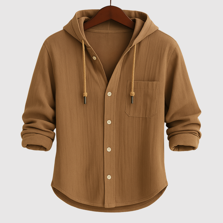 Emil - Ikdienas vīriešu krekls ar kapuci