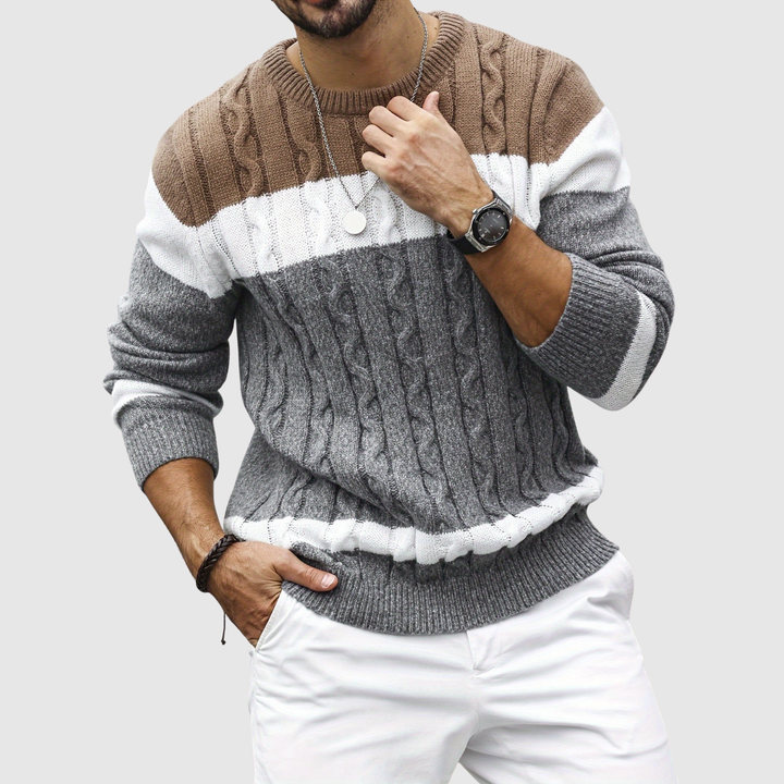 Klaus – Džemperis ar kontrastējošām krāsu blokām