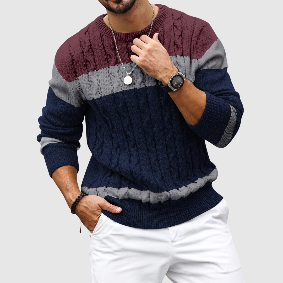 Klaus – Džemperis ar kontrastējošām krāsu blokām