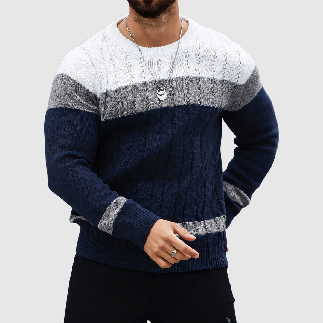 Klaus – Džemperis ar kontrastējošām krāsu blokām