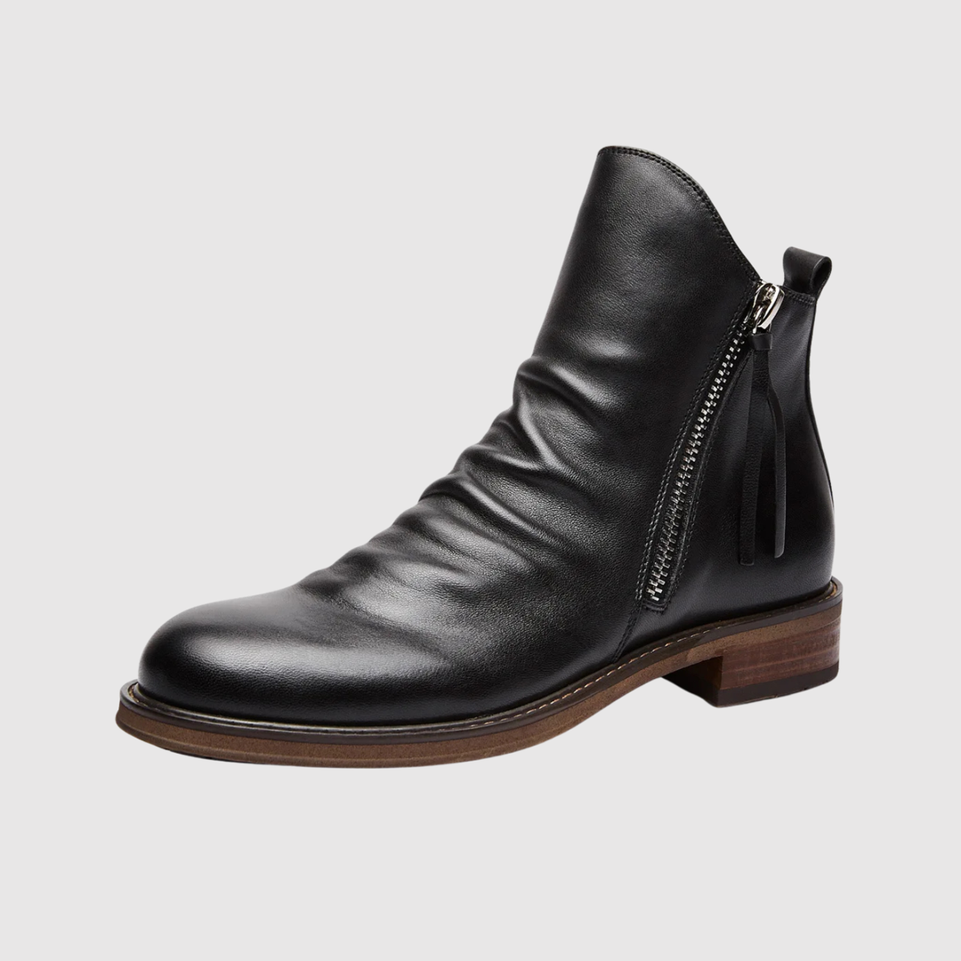 Henrik – Ādas Chelsea Zābaki ar Rāvējslēdzēju