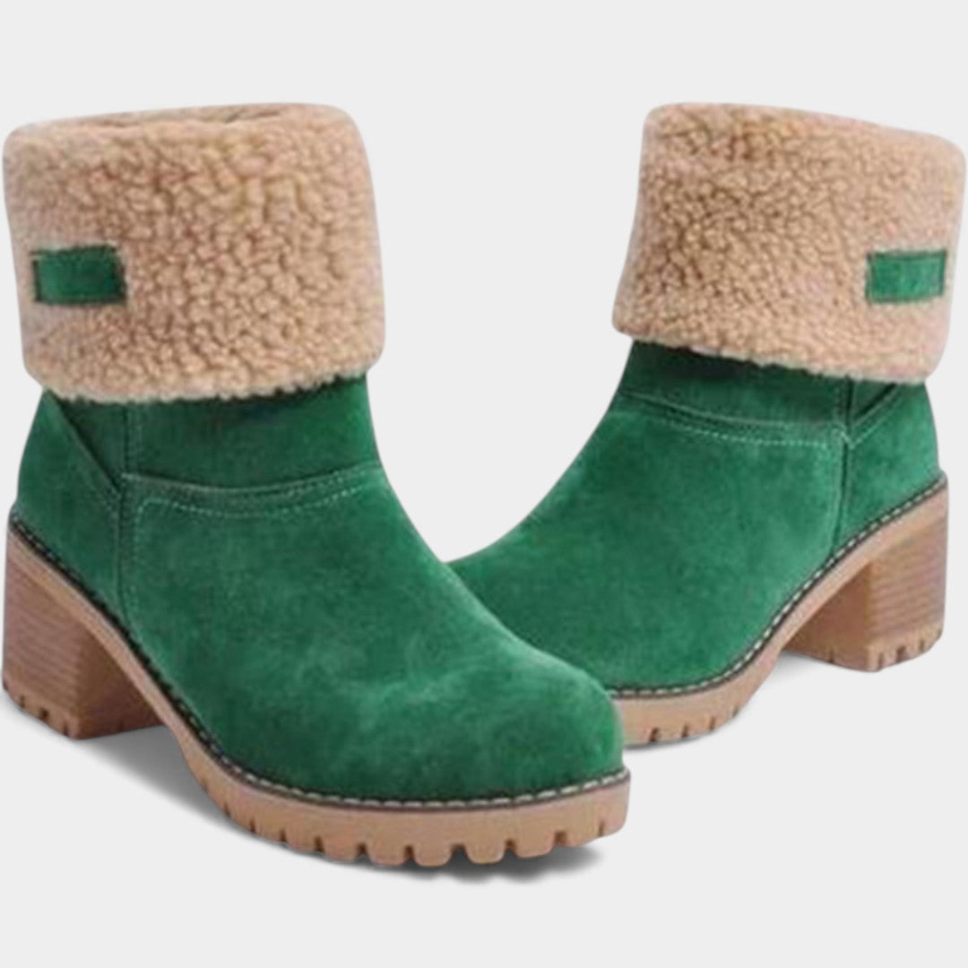 Elza | Ērtas Ziemas Zābaki ar Salocītu Malu