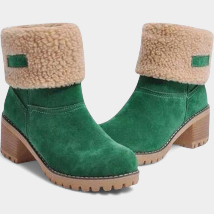 Elza | Ērtas Ziemas Zābaki ar Salocītu Malu