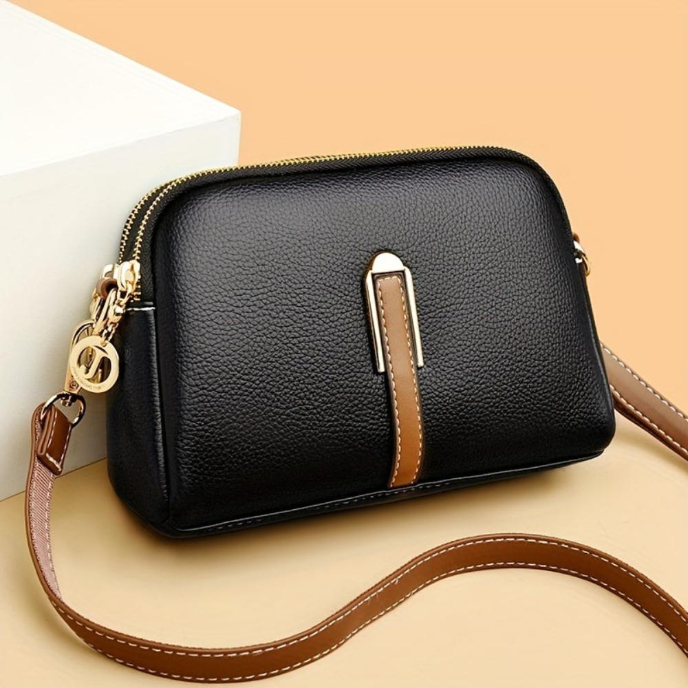 Mila Litchi Ādas Crossbody Soma