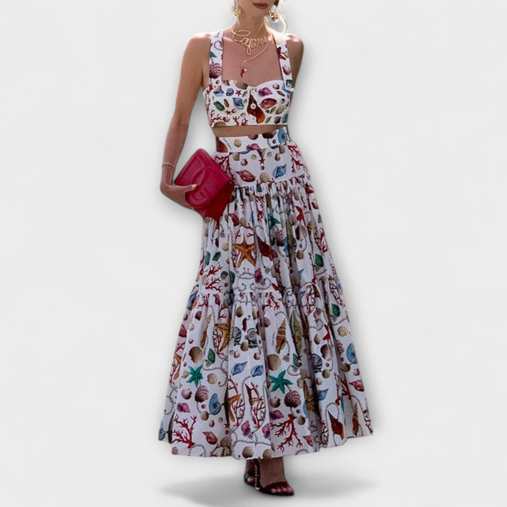 Heather - Stilīgs divdaļīgs komplekts ar svārkiem