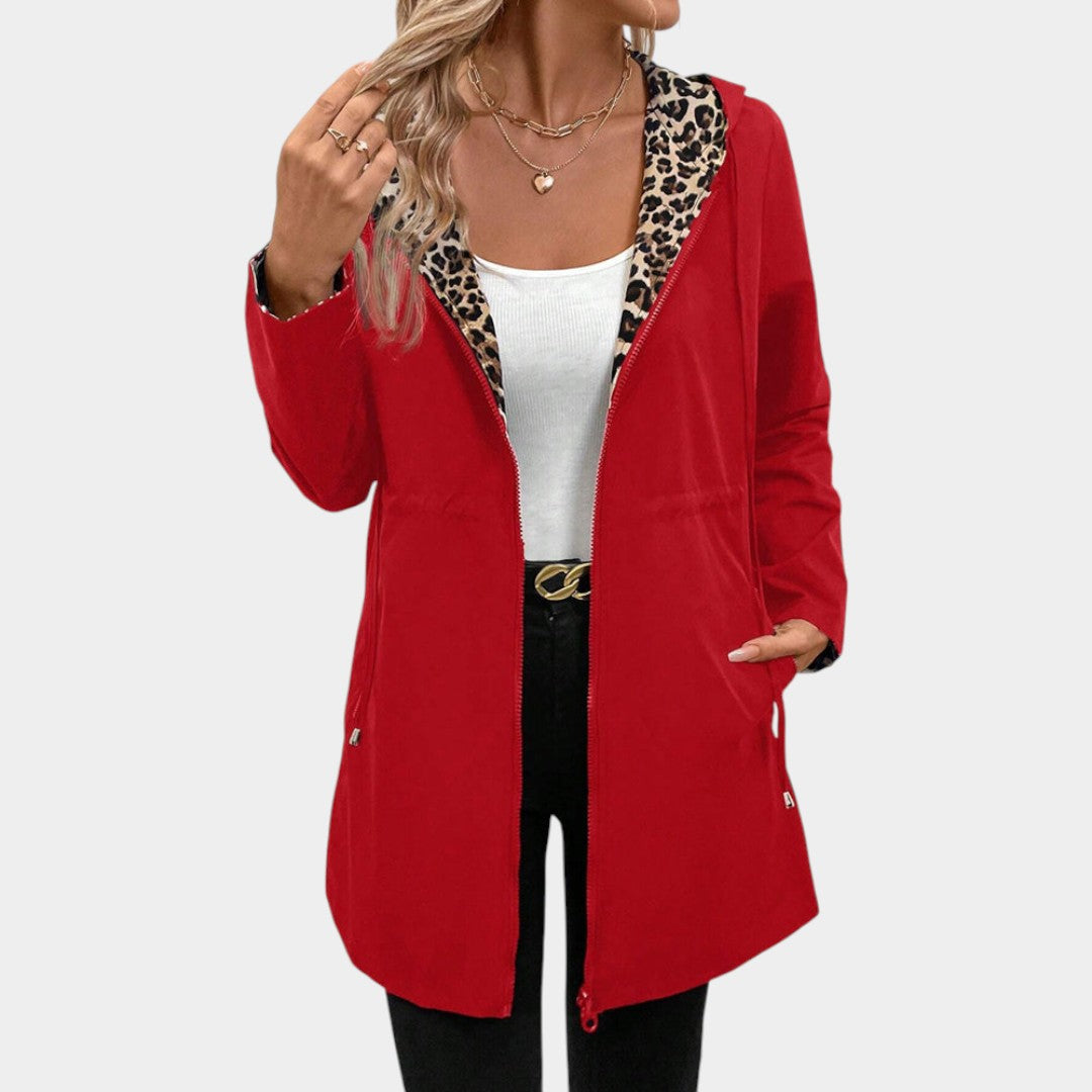 Elīna – Divpusēja jaka ar dzīvnieku raksta oderi