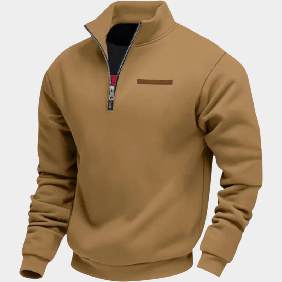 Edgars — pusrāvējslēdzēja džemperis