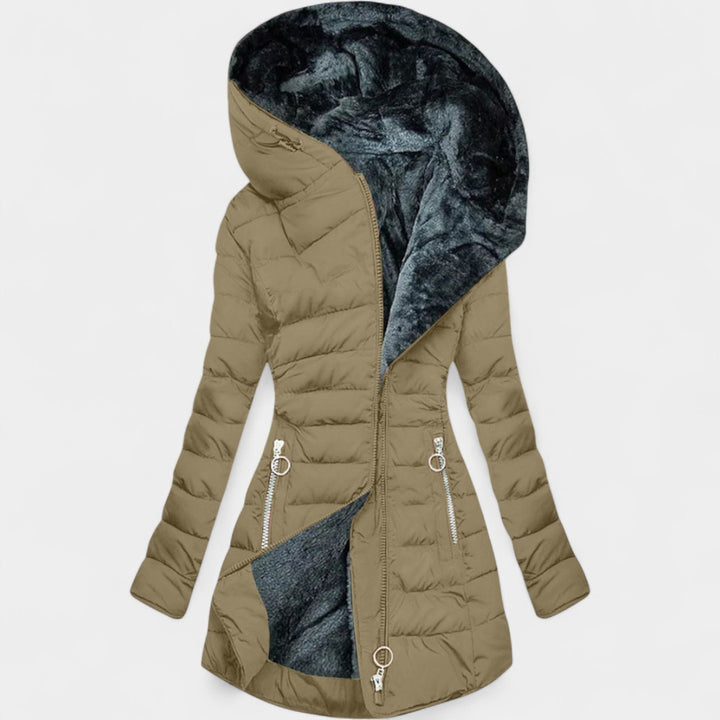 Elza – Kažokādas oderēts dūnu mētelis