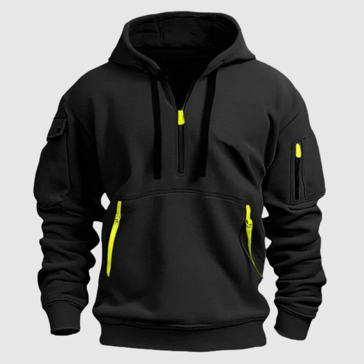 Klaus - Sportiska kapuce ar rāvējslēdzēju un kabatu