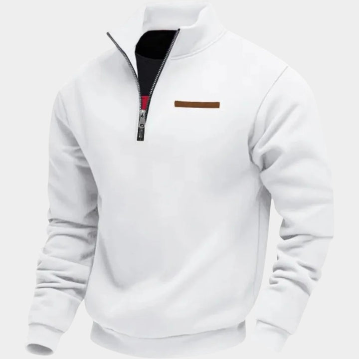 Edgars — pusrāvējslēdzēja džemperis