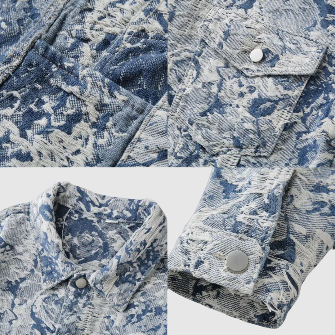 Søren – Džakarda jaka ar brīvu piegriezumu un tekstūras detaļām