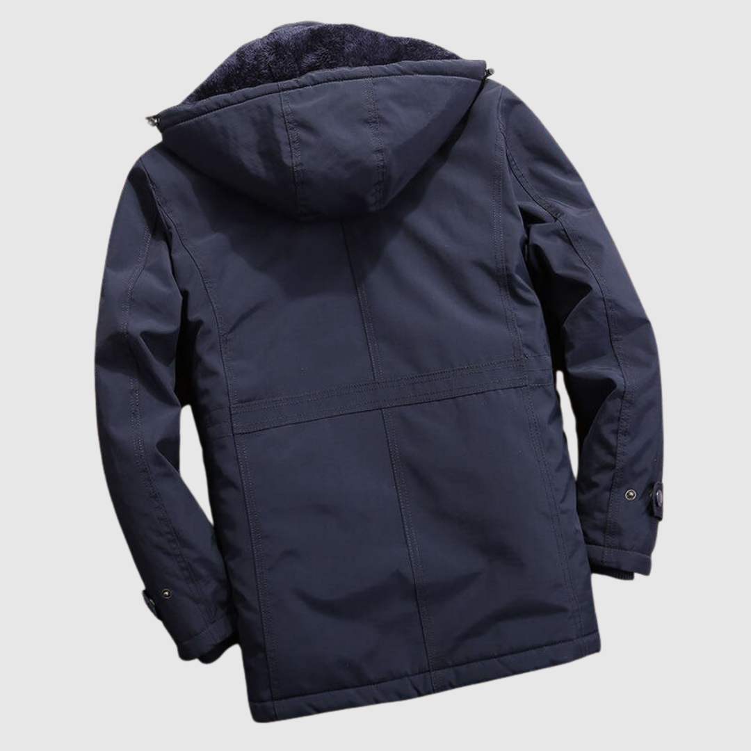 Nikolaj – Silta ziemas jaka ar kapuci un kabatām