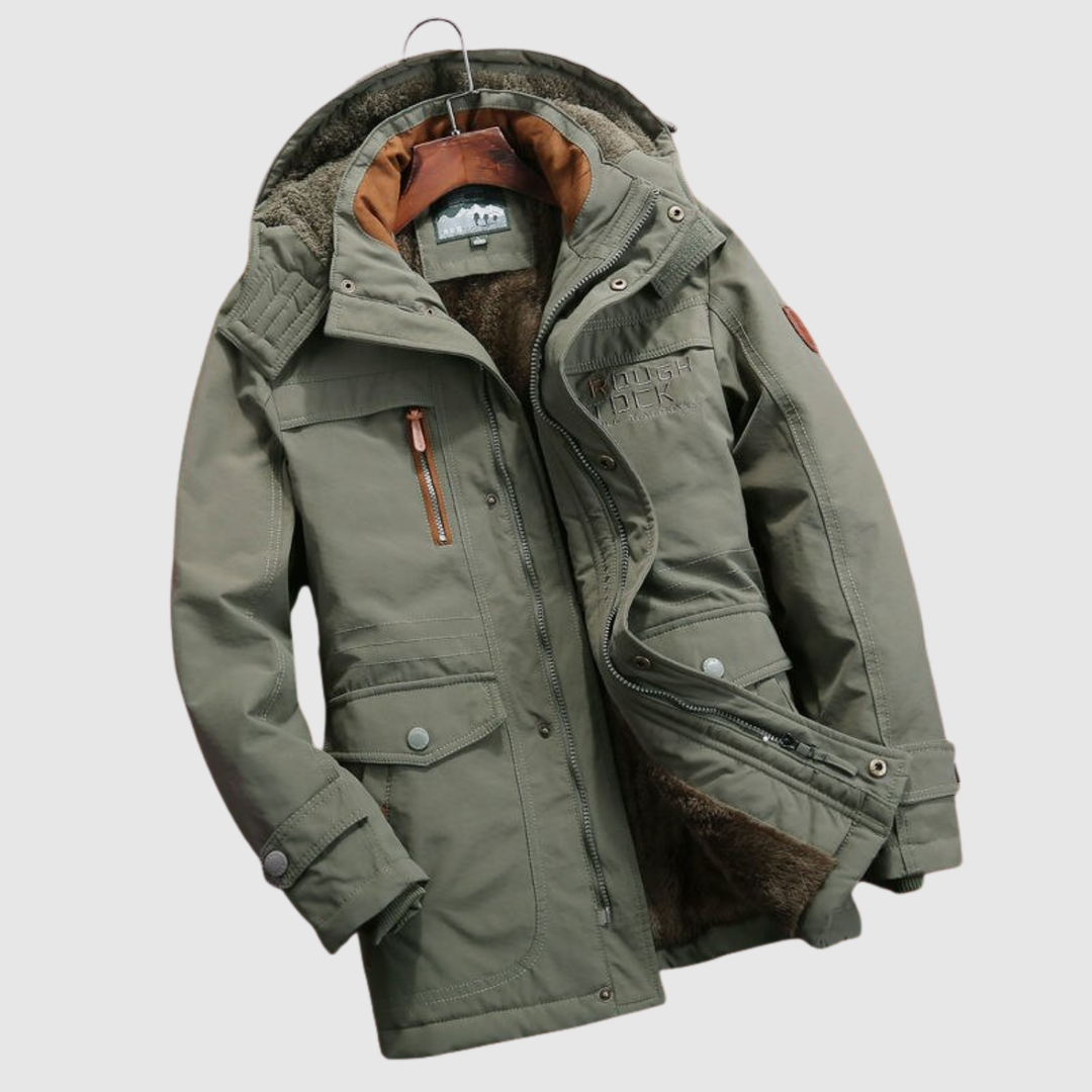 Nikolaj – Silta ziemas jaka ar kapuci un kabatām