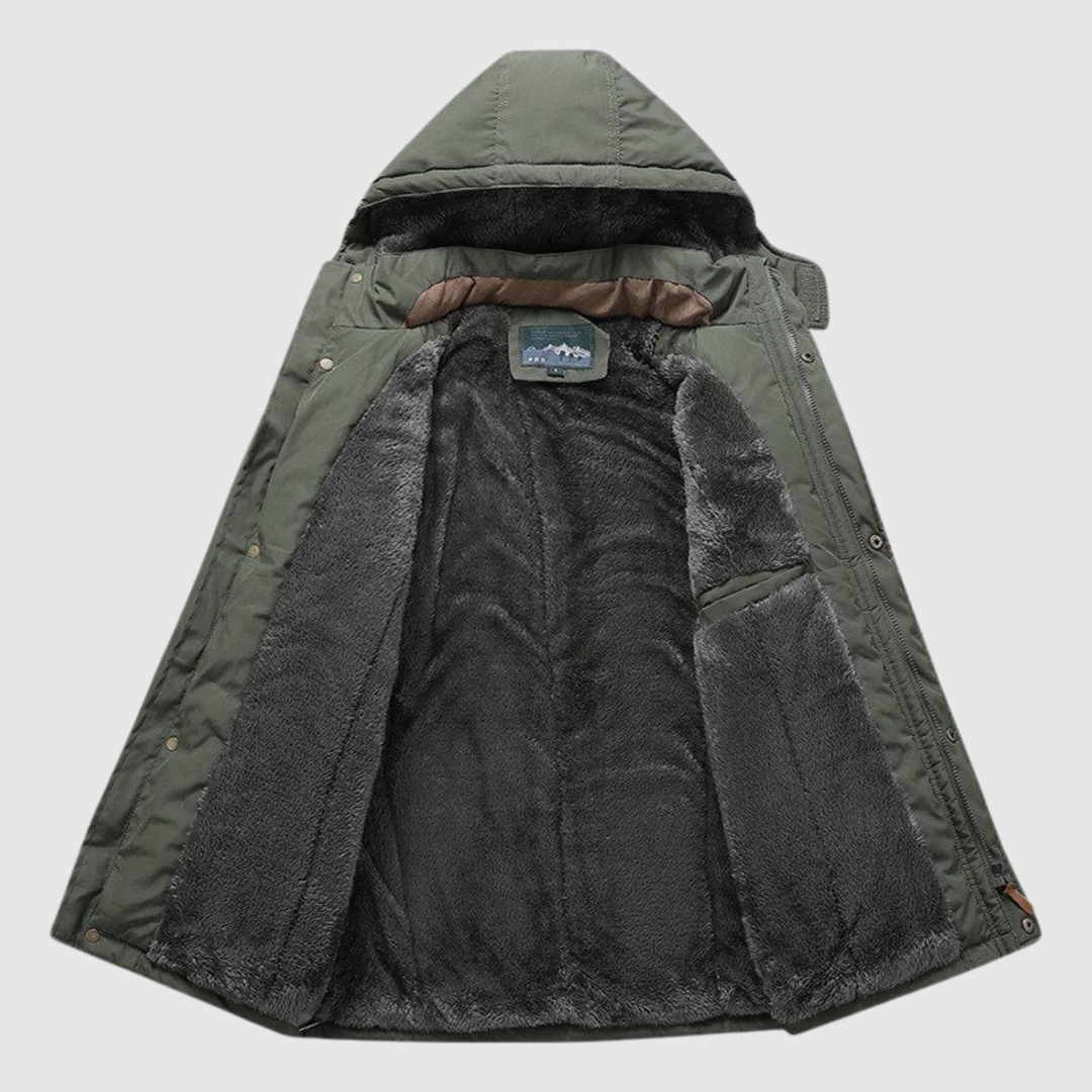 Nikolaj – Silta ziemas jaka ar kapuci un kabatām