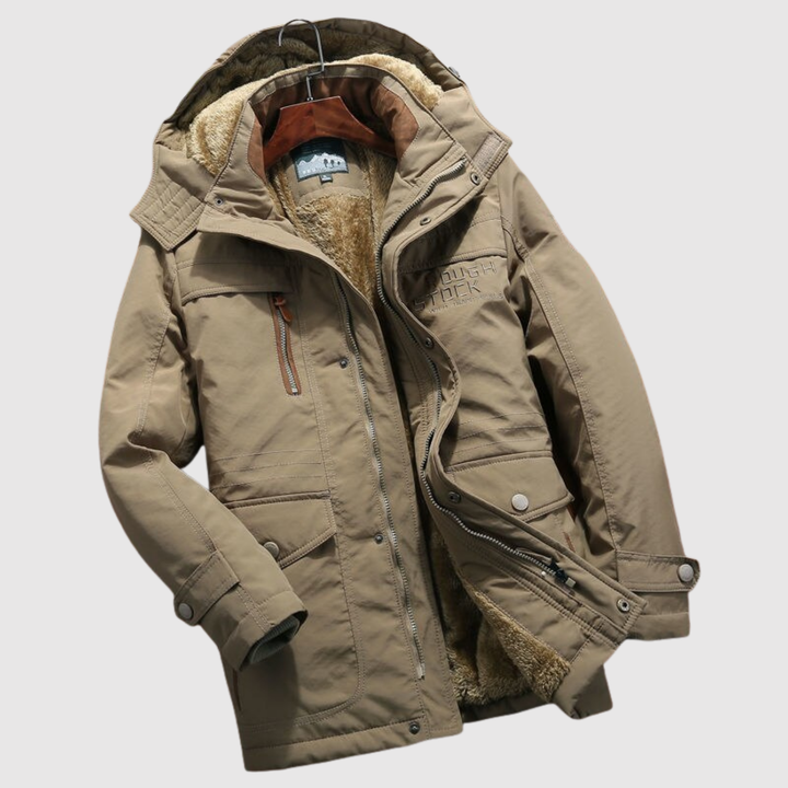 Nikolaj – Silta ziemas jaka ar kapuci un kabatām