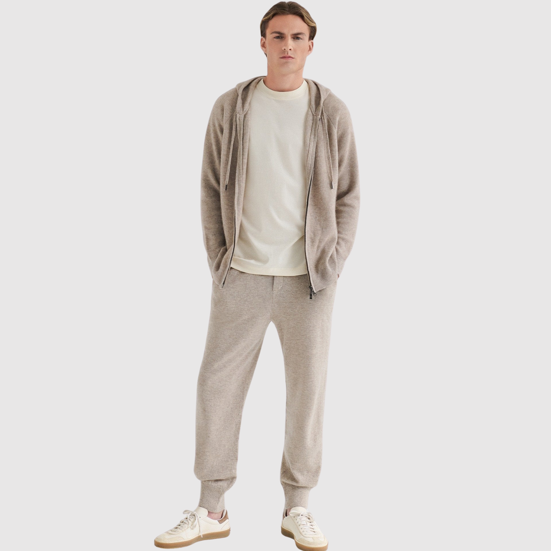 Mikkel – Bāzes jogger bikses bēšā krāsā