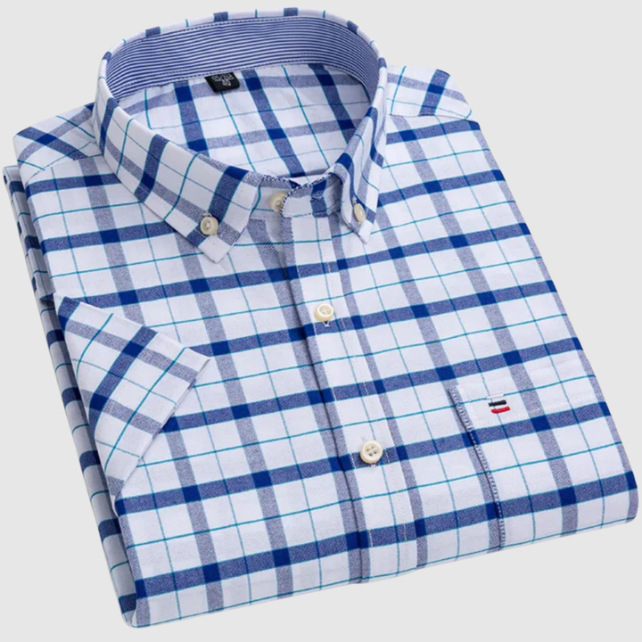 Emil - Klasisks rakstains krekls no kokvilnas