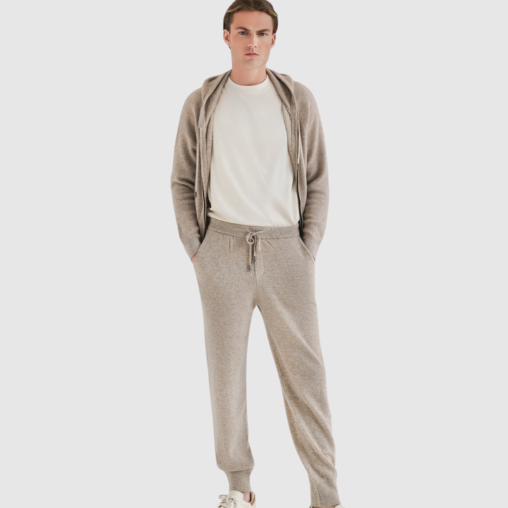 Mikkel – Bāzes jogger bikses bēšā krāsā