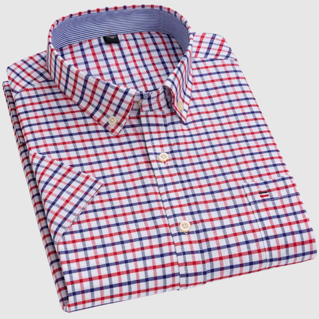 Emil - Klasisks rakstains krekls no kokvilnas