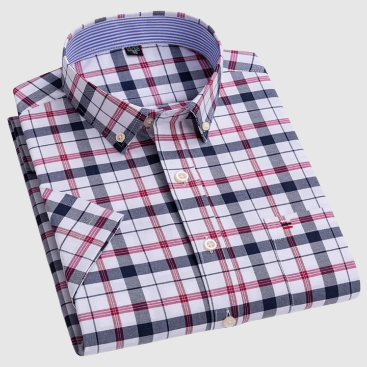 Emil - Klasisks rakstains krekls no kokvilnas