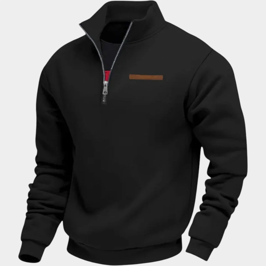 Edgars — pusrāvējslēdzēja džemperis