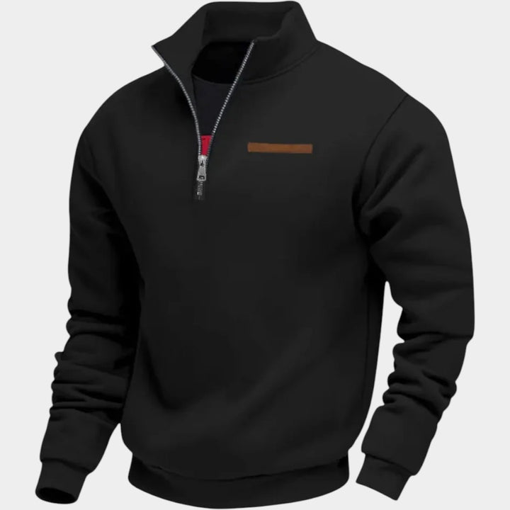 Edgars — pusrāvējslēdzēja džemperis