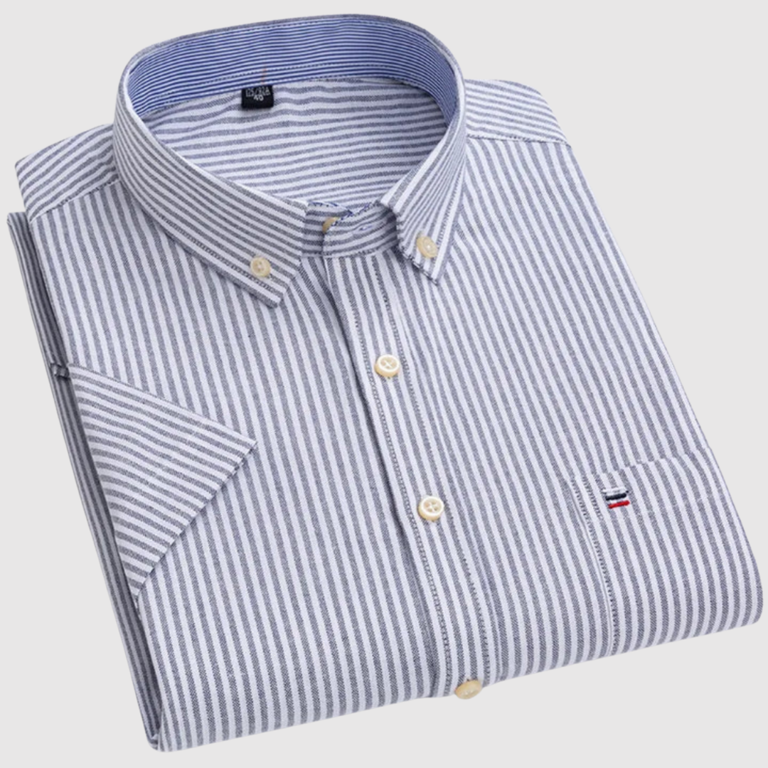 Emil - Klasisks rakstains krekls no kokvilnas