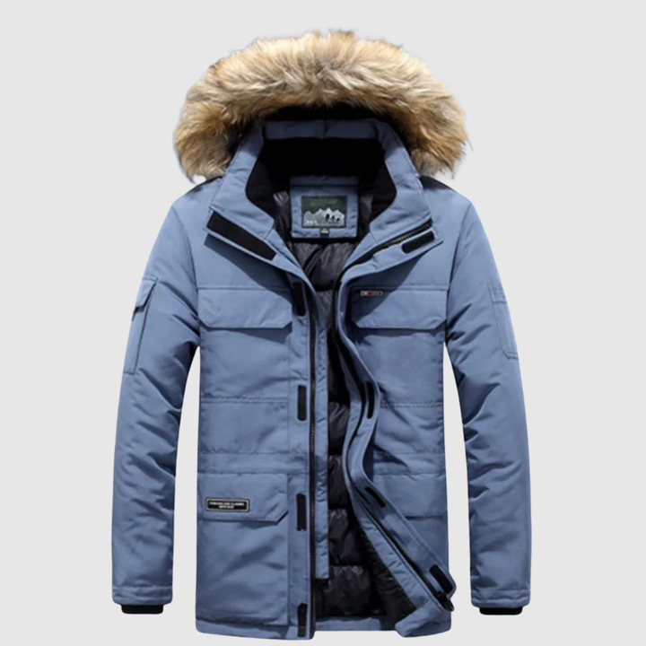 Nikolaj – Ziemas parka ar mākslīgās ādas apdari un termo oderi