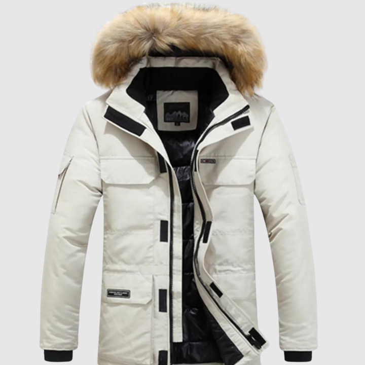 Nikolaj – Ziemas parka ar mākslīgās ādas apdari un termo oderi