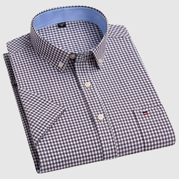 Emil - Klasisks rakstains krekls no kokvilnas