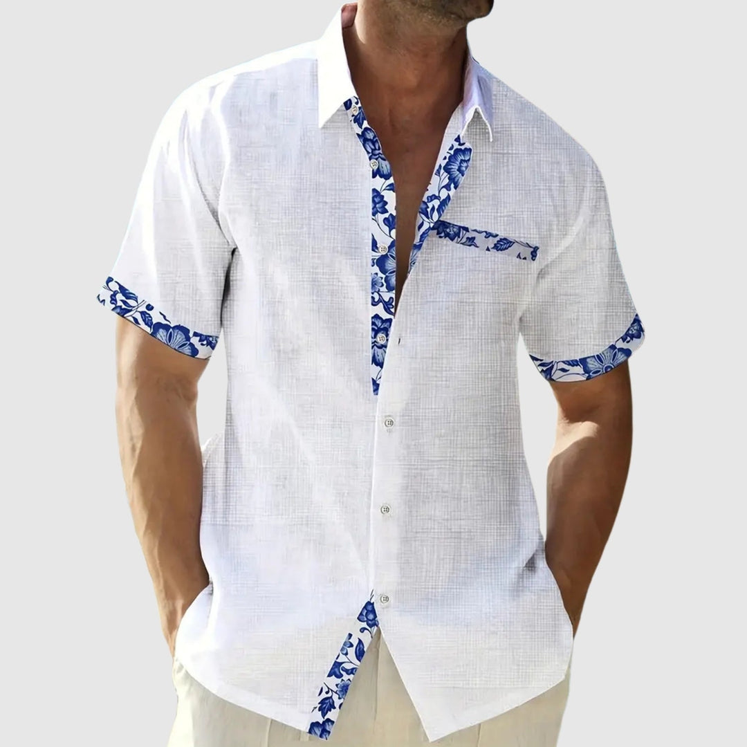 Emils – Īsām piedurknēm krekls ar kontrastējošiem elementiem