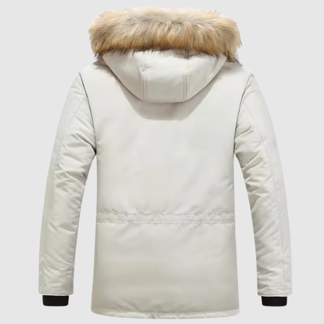 Nikolaj – Ziemas parka ar mākslīgās ādas apdari un termo oderi