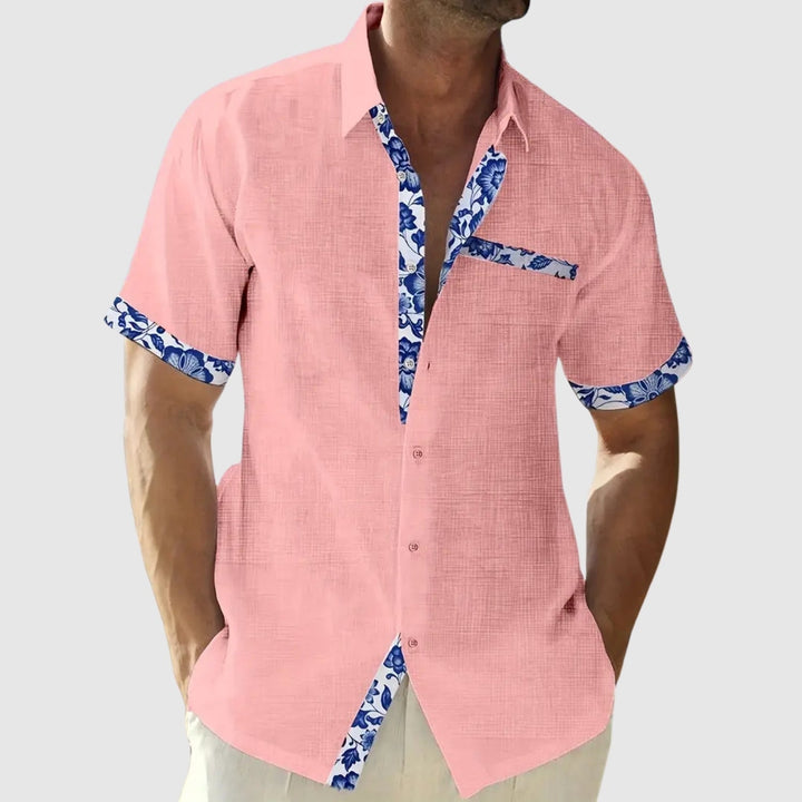 Emils – Īsām piedurknēm krekls ar kontrastējošiem elementiem