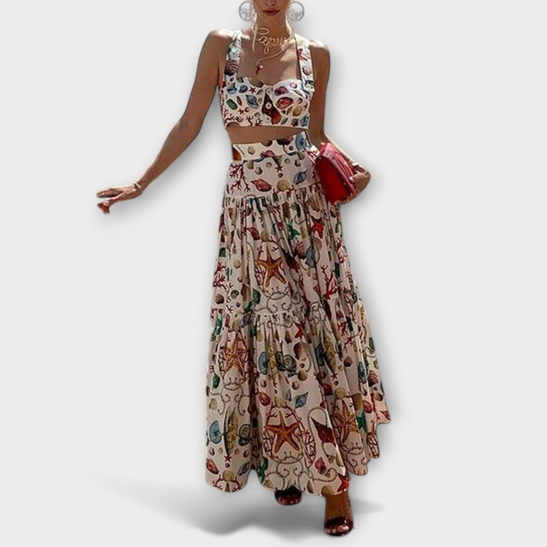 Heather - Stilīgs divdaļīgs komplekts ar svārkiem