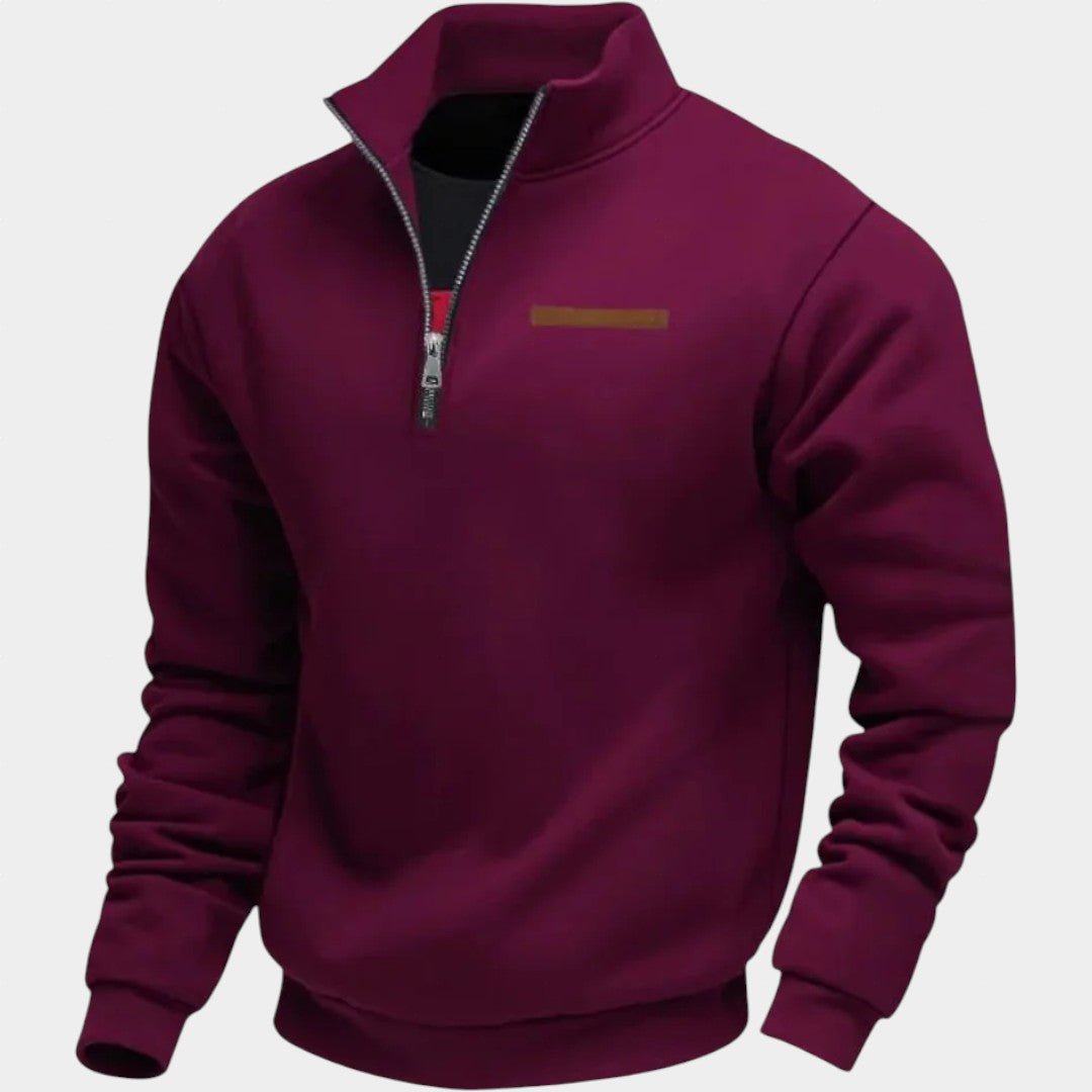 Edgars — pusrāvējslēdzēja džemperis