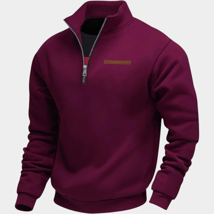 Edgars — pusrāvējslēdzēja džemperis