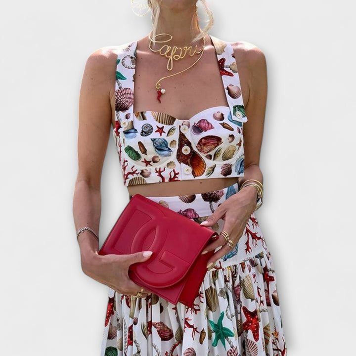 Heather - Stilīgs divdaļīgs komplekts ar svārkiem