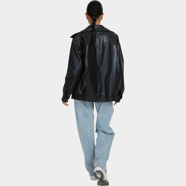 Elza – Liela izmēra ādas jaka