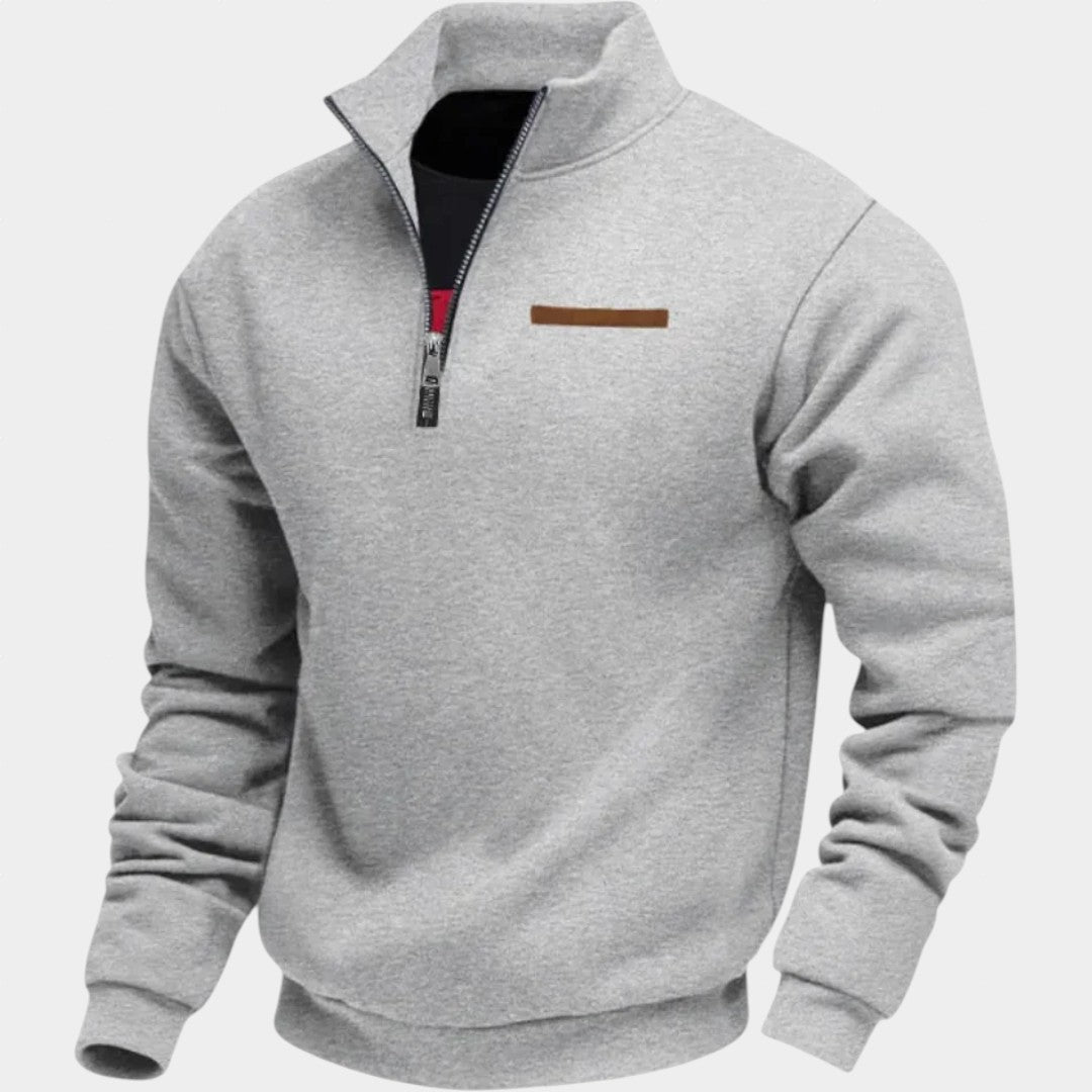 Edgars — pusrāvējslēdzēja džemperis