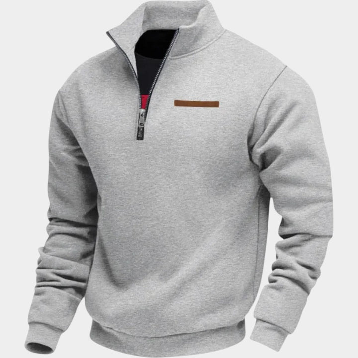 Edgars — pusrāvējslēdzēja džemperis