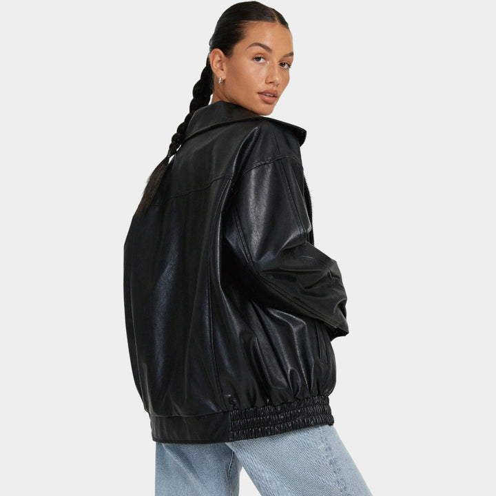 Elza – Liela izmēra ādas jaka