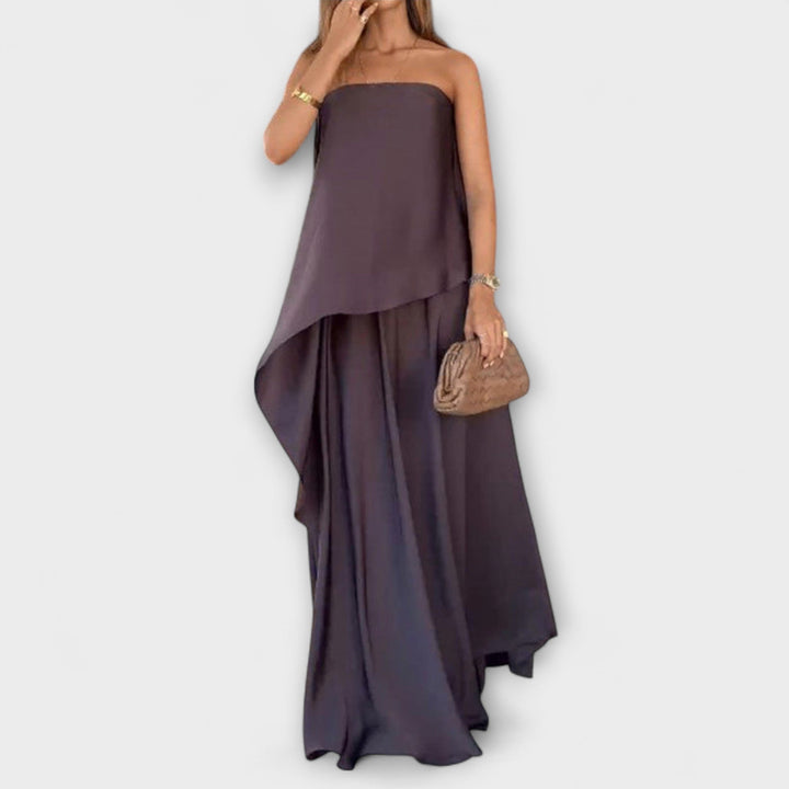 Ruby - Elegants bez piedurknēm tops un svārki