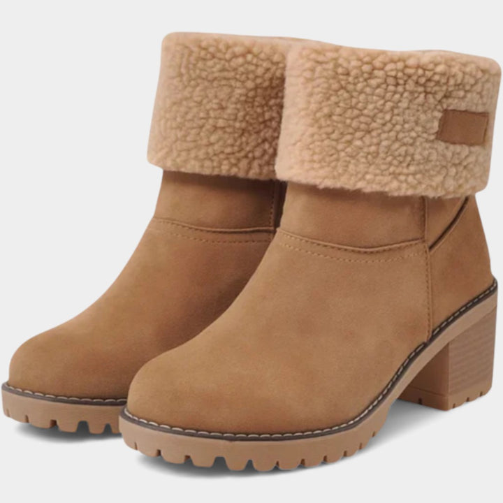 Elza | Ērtas Ziemas Zābaki ar Salocītu Malu