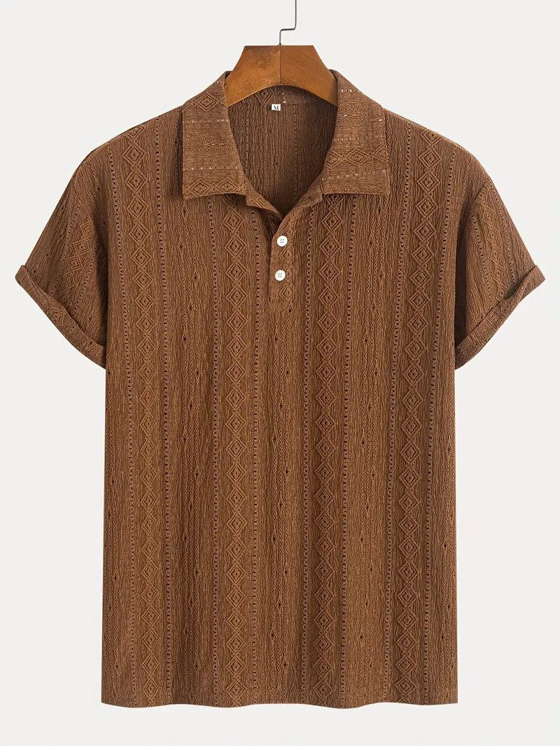 Emils – Smalkas adītas polo ar teksturētu dizainu