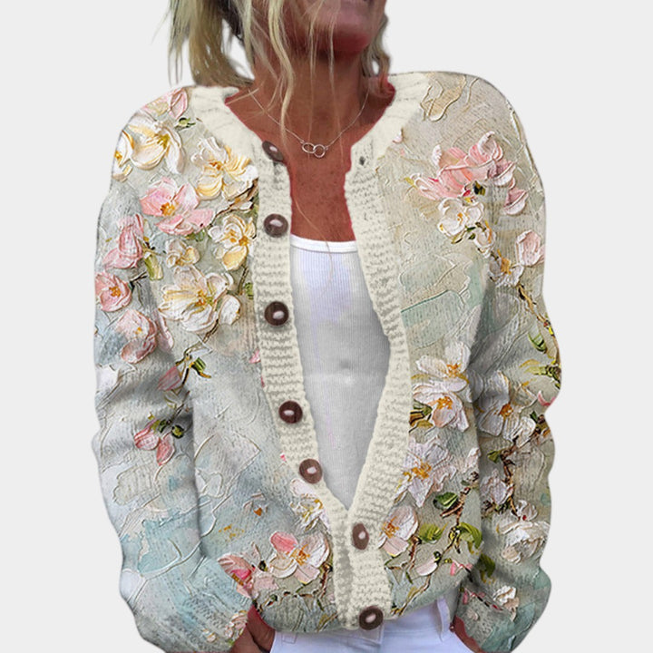 Madara – Rudens kardigāns ar ziedu rakstu