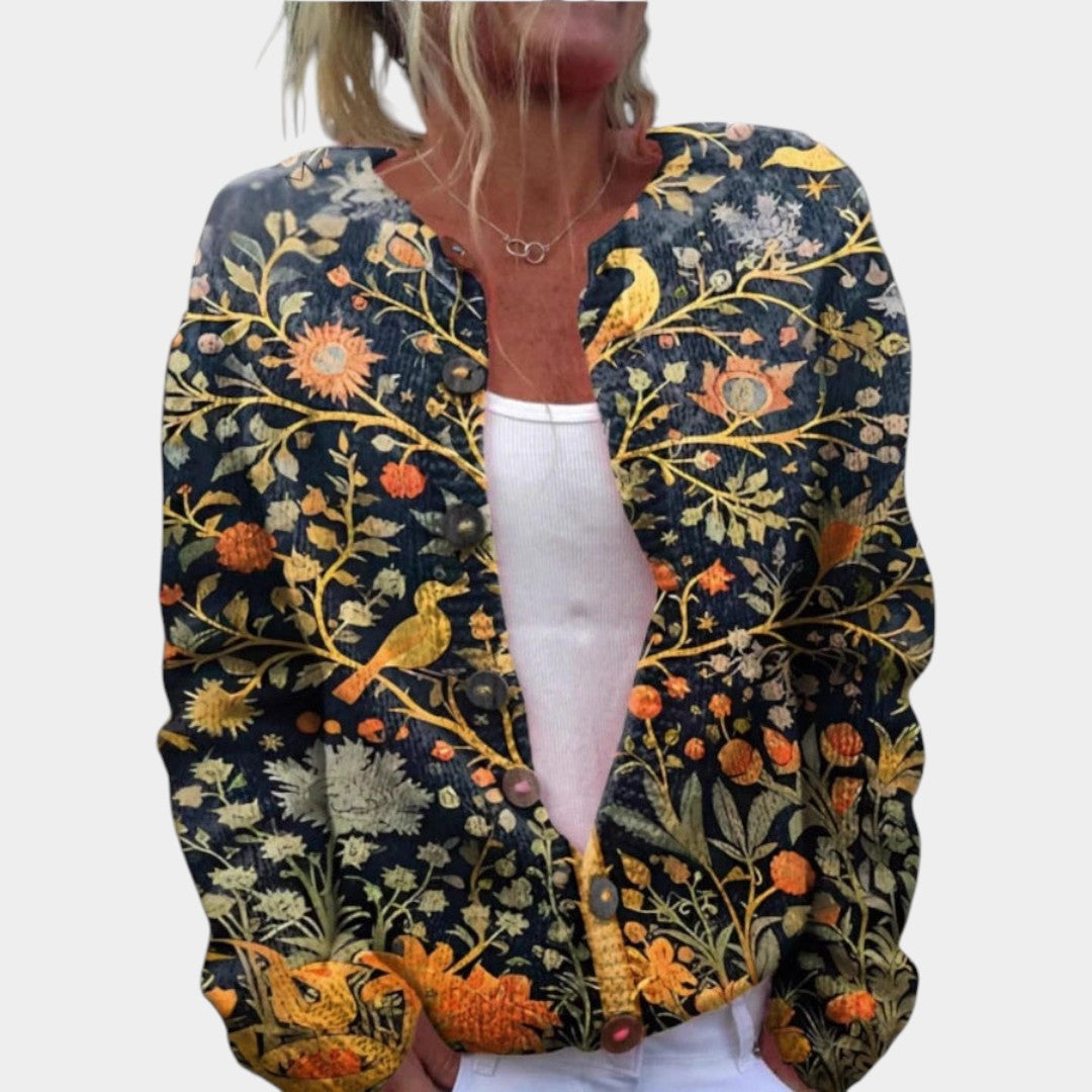 Madara – Rudens kardigāns ar ziedu rakstu