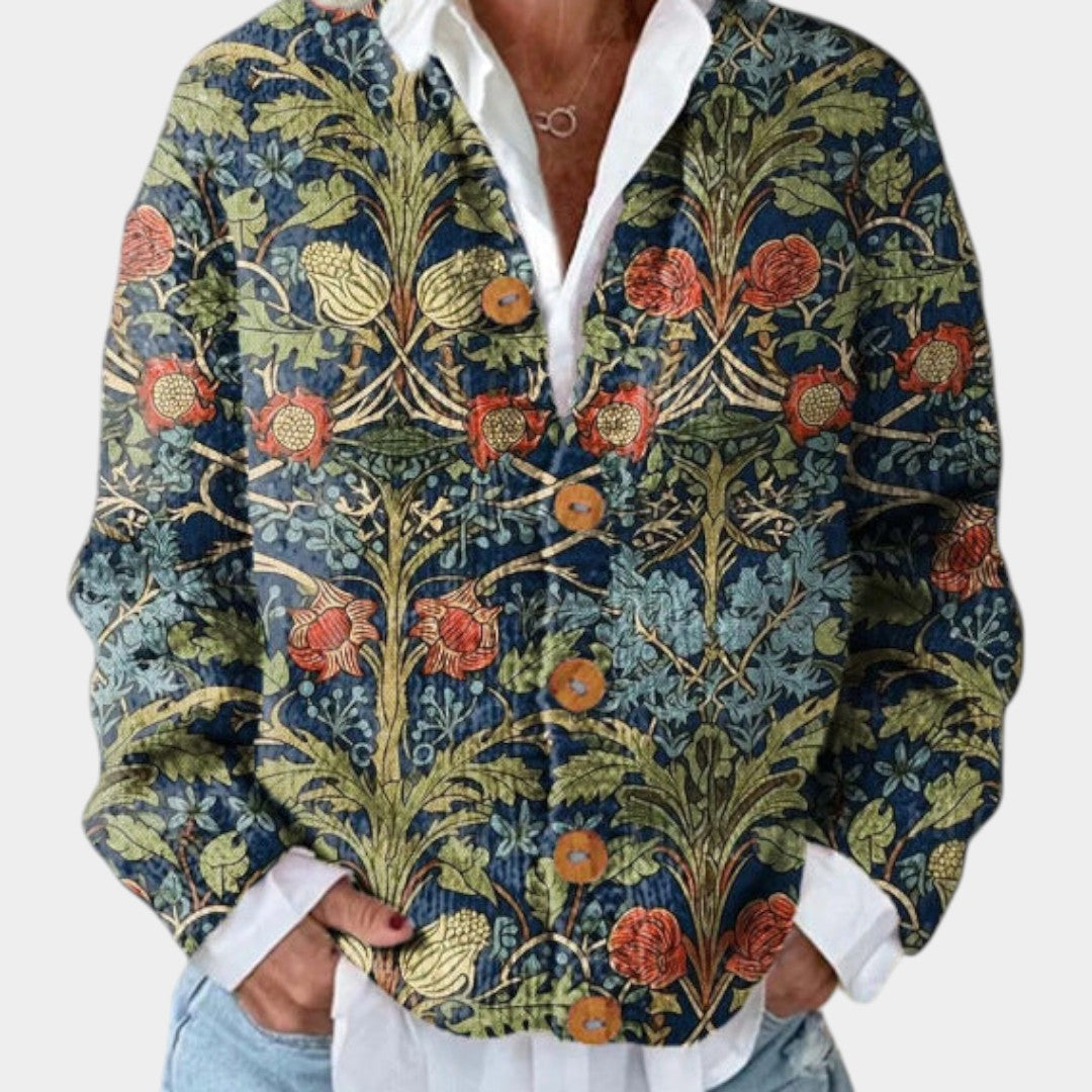 Madara – Rudens kardigāns ar ziedu rakstu