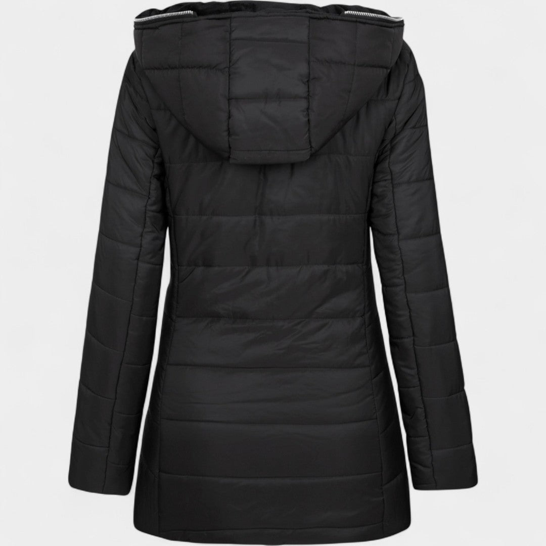 Elza – Kažokādas oderēts dūnu mētelis