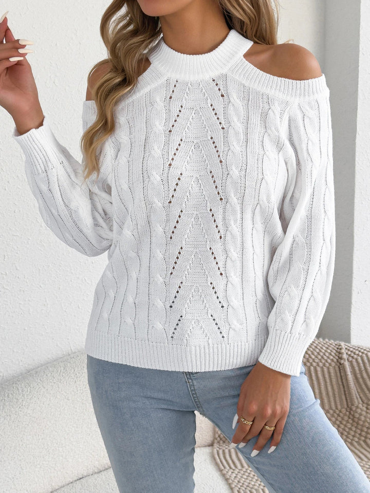 Plecu Atsegts Izgriezts Lanterna Piedurkņu Džemperis