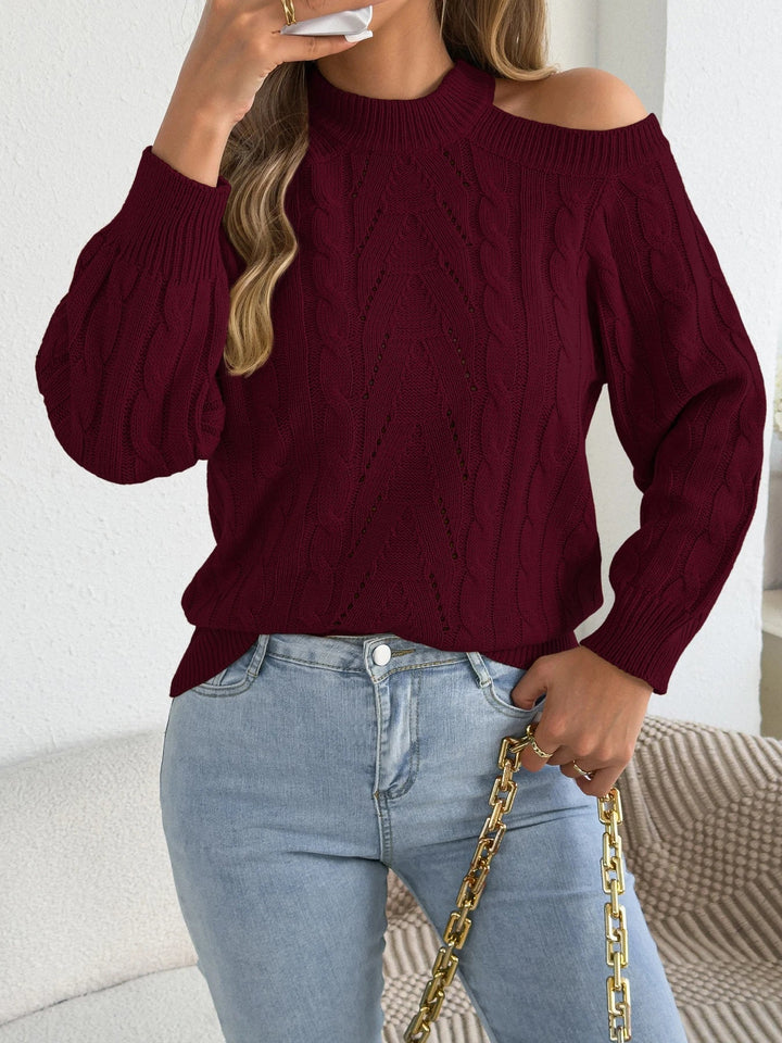 Plecu Atsegts Izgriezts Lanterna Piedurkņu Džemperis